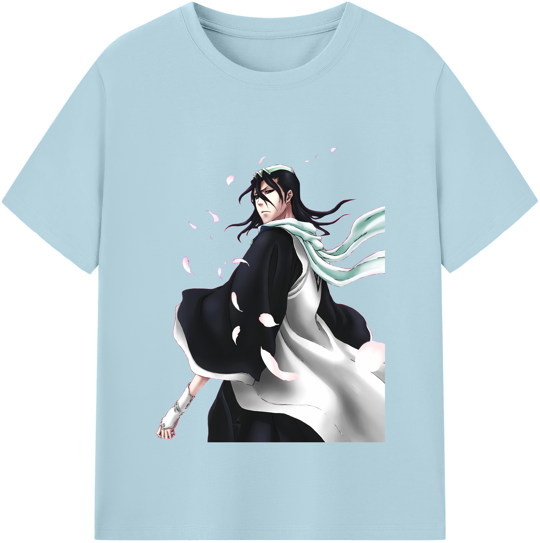 （画像用） ブリーチ くちき びゃくや BLEACH Kuchiki Byakuya 綿100％半袖Tシャツ（フロントプリント）
